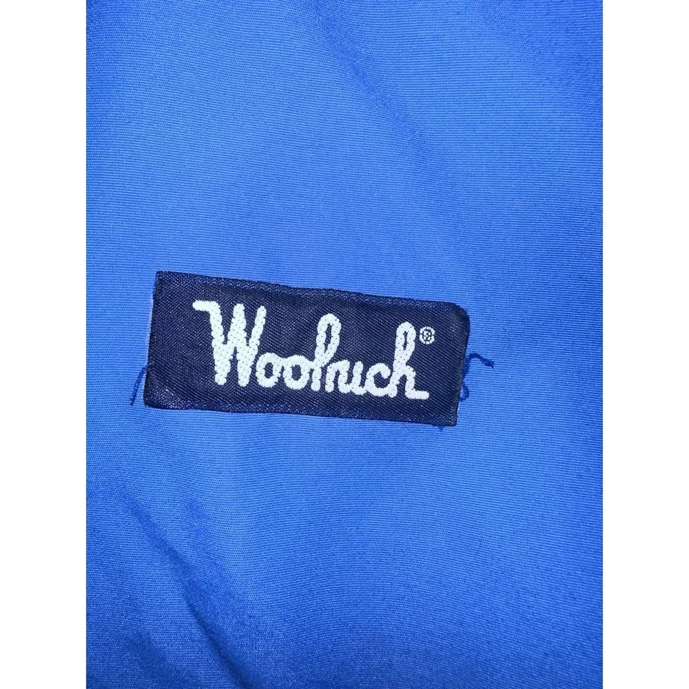 Vintage Woolrich Full Zip‎ Size Medium Blue Fleece Lined Bomber Jacket
